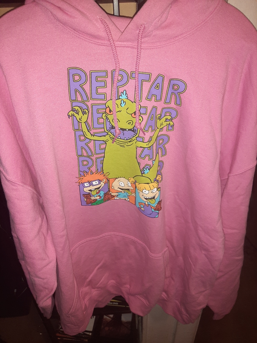 Pink Rugrats "Reptar" Graphic Hoodie